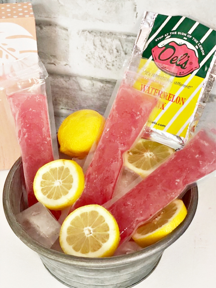 How To Make Del’s Lemonade Watermelon Adult Popsicles