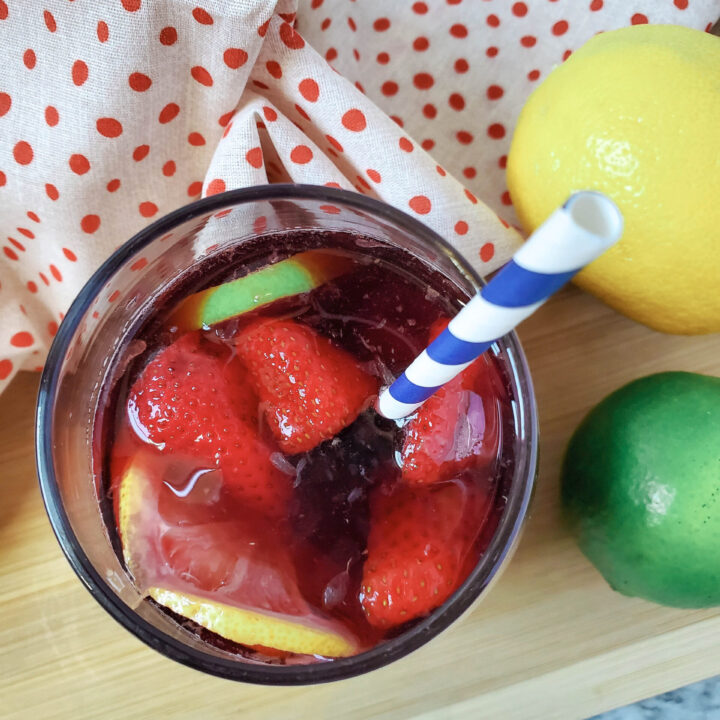 red wine sangria loaded with fruit