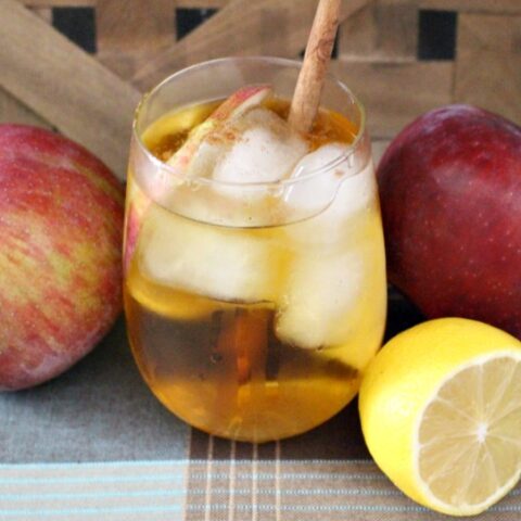 make an apple cider mezcal margarita