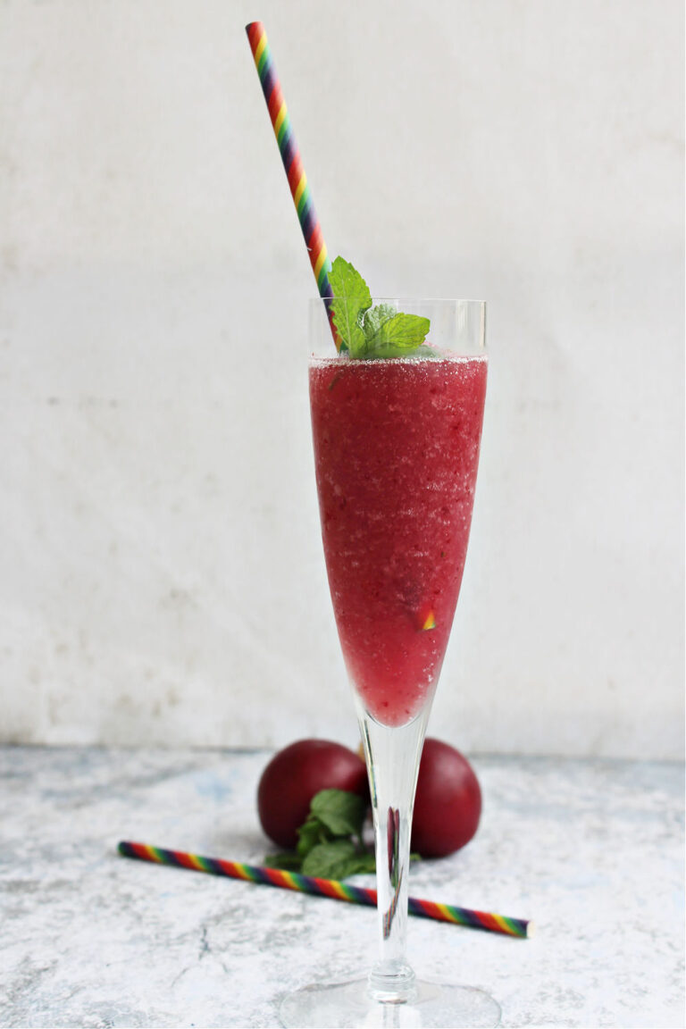 Cool Off With 3 Ingredient Blueberry Plum Wine Slushies