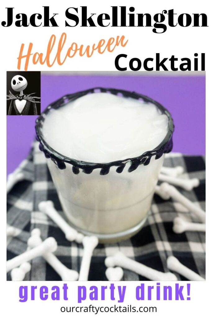 Jack Skellington Halloween Cocktail pin image with text overlay
