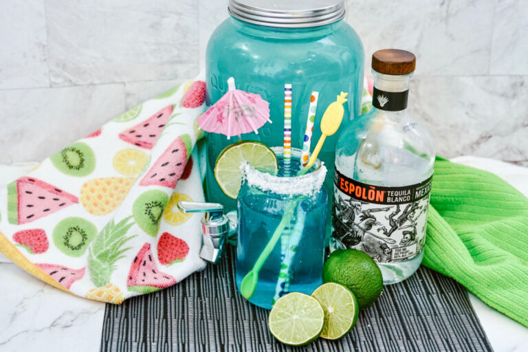 Make the BEST Pitcher Blue Margaritas on the Rocks